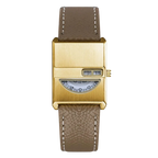 Giorgio Mareno Bronvara men's retro rectangular watch with leather strap, featuring a classic dial and vintage-inspired design.