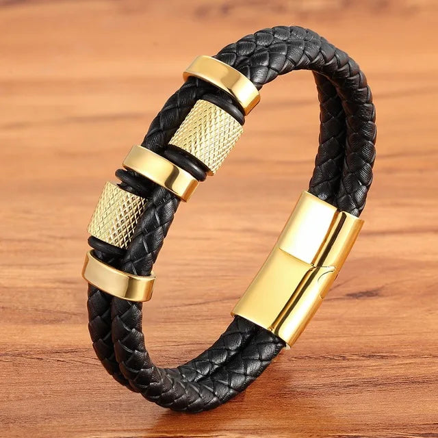 Martin Duval Braided Leather Bracelet - Style 18