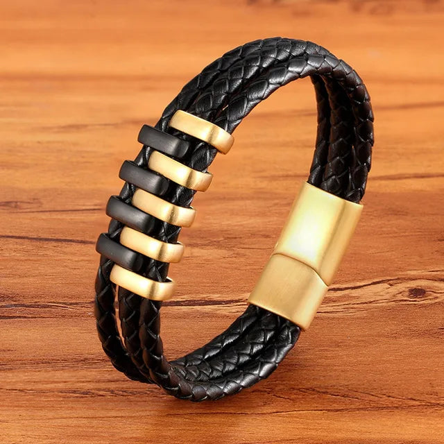 Martin Duval Braided Leather Bracelet - Style 07