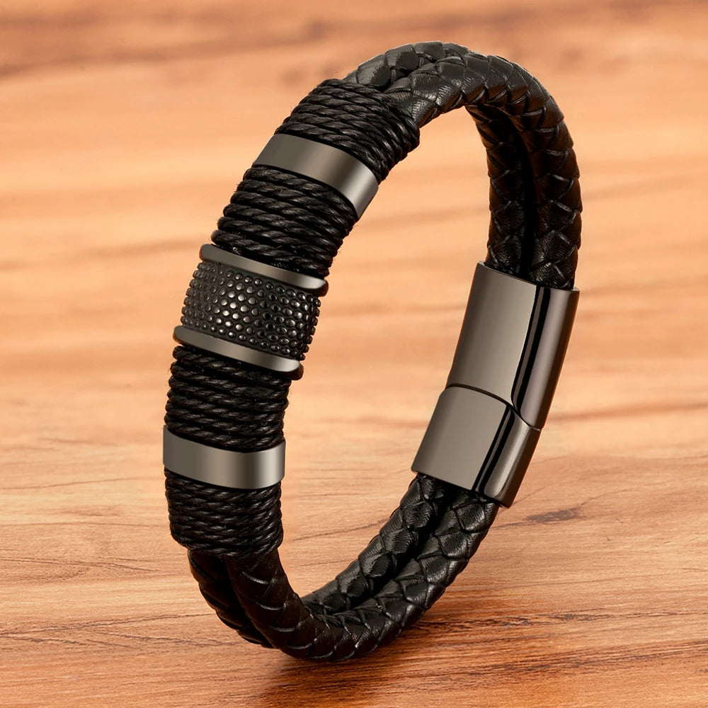 Martin Duval Braided Leather Bracelet - Style 04