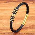 Martin Duval Leather Bead Bracelet - Gold