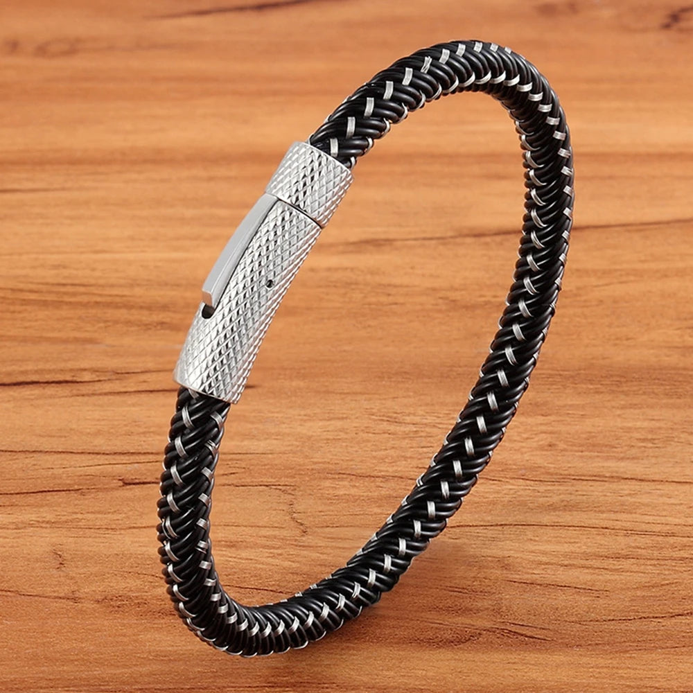 Martin Duval Braided Leather Bracelet - Style 23