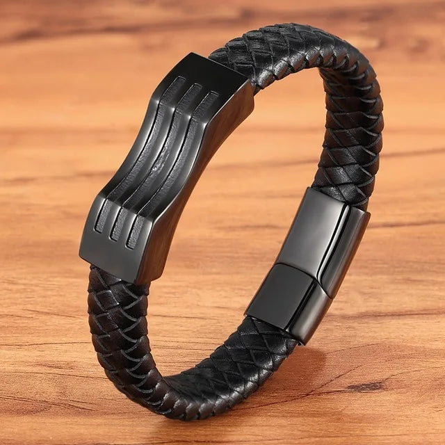 Martin Duval Braided Leather Bracelet - Style 32