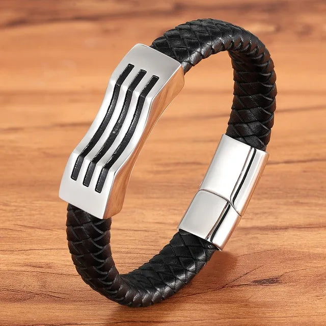 Martin Duval Braided Leather Bracelet - Style 28