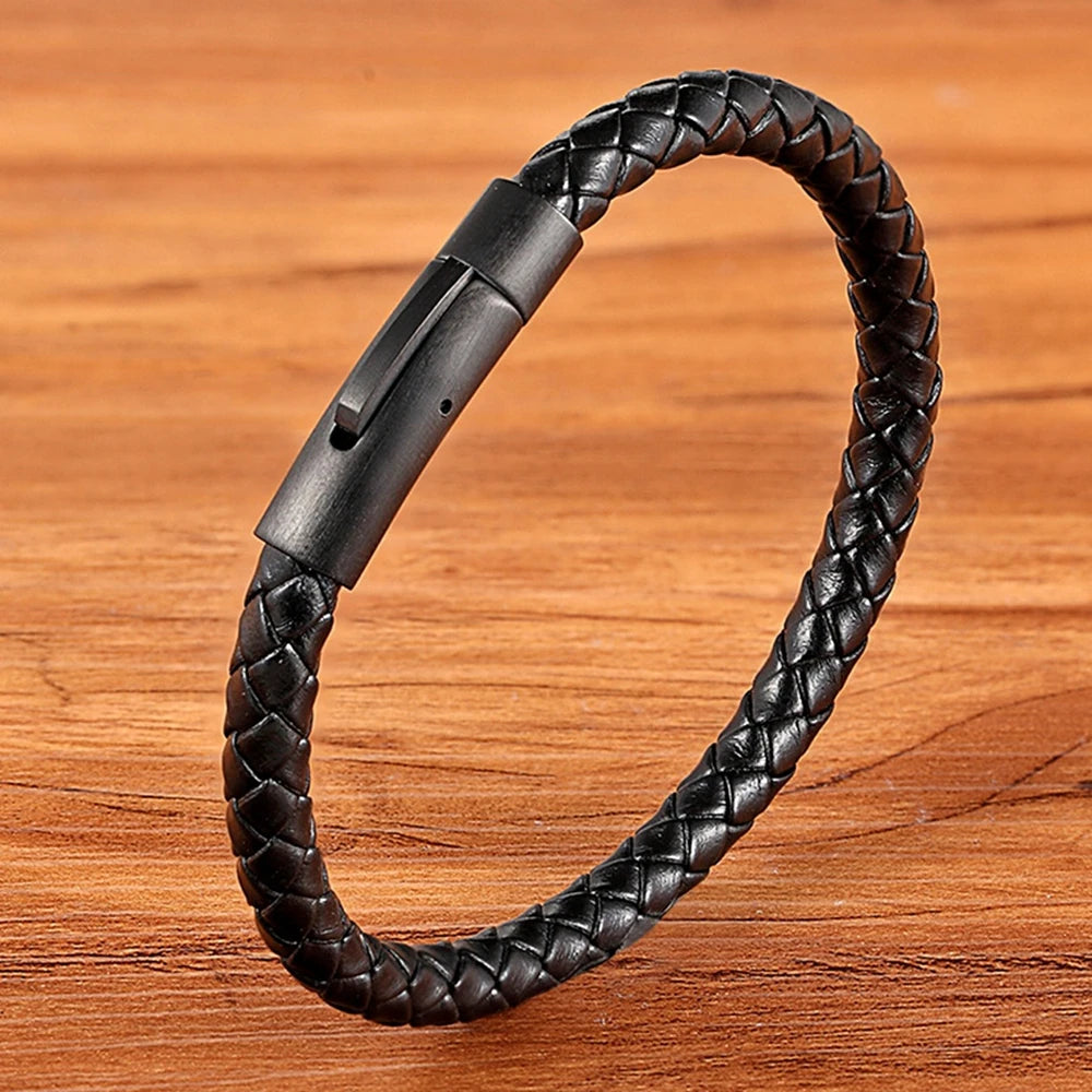Martin Duval Braided Leather Bracelet - Style 01