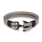 Martin Duval Anchor Bracelet - Black Gray
