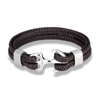 Martin Duval Anchor Bracelet - Silver Coffee