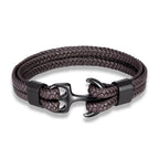 Martin Duval Anchor Bracelet - Black Coffee