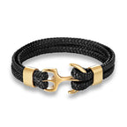 Martin Duval Anchor Bracelet - Gold Black
