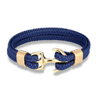 Martin Duval Anchor Bracelet - Gold Blue