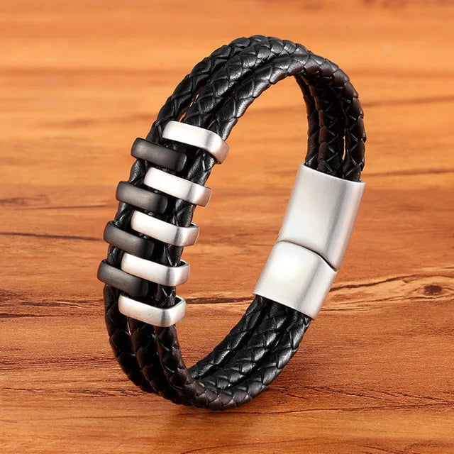 Martin Duval Braided Leather Bracelet - Style 27