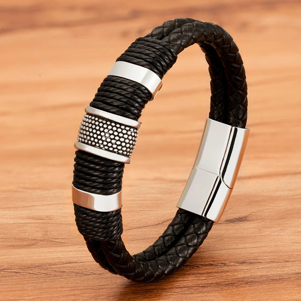 Martin Duval Braided Leather Bracelet - Style 02