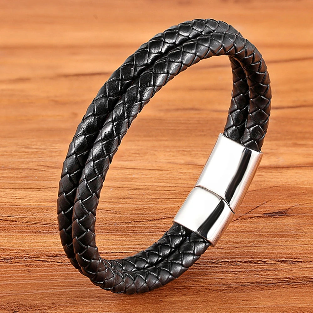 Martin Duval Braided Leather Bracelet - Style 10