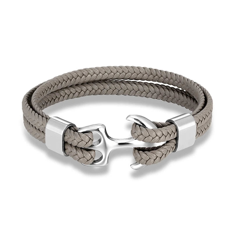Martin Duval Anchor Bracelet - Silver Gray