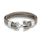 Martin Duval Anchor Bracelet - Silver Gray