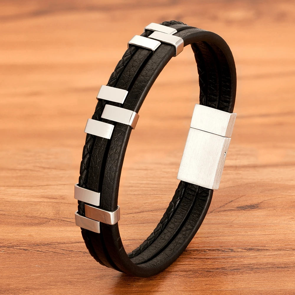 Martin Duval Braided Leather Bracelet - Style 16