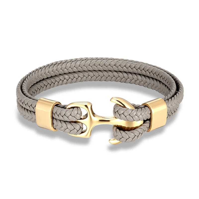 Martin Duval Anchor Bracelet - Gold Gray