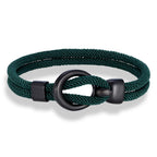 Martin Duval Nautical Rope Bracelet - Dark Green