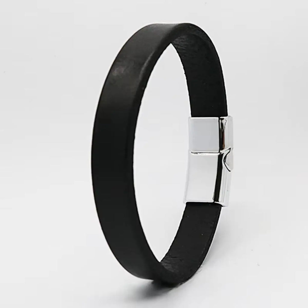 Martin Duval Leather Band Bracelet - Black