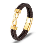 Martin Duval Infinity Bracelet - Gold Coffee