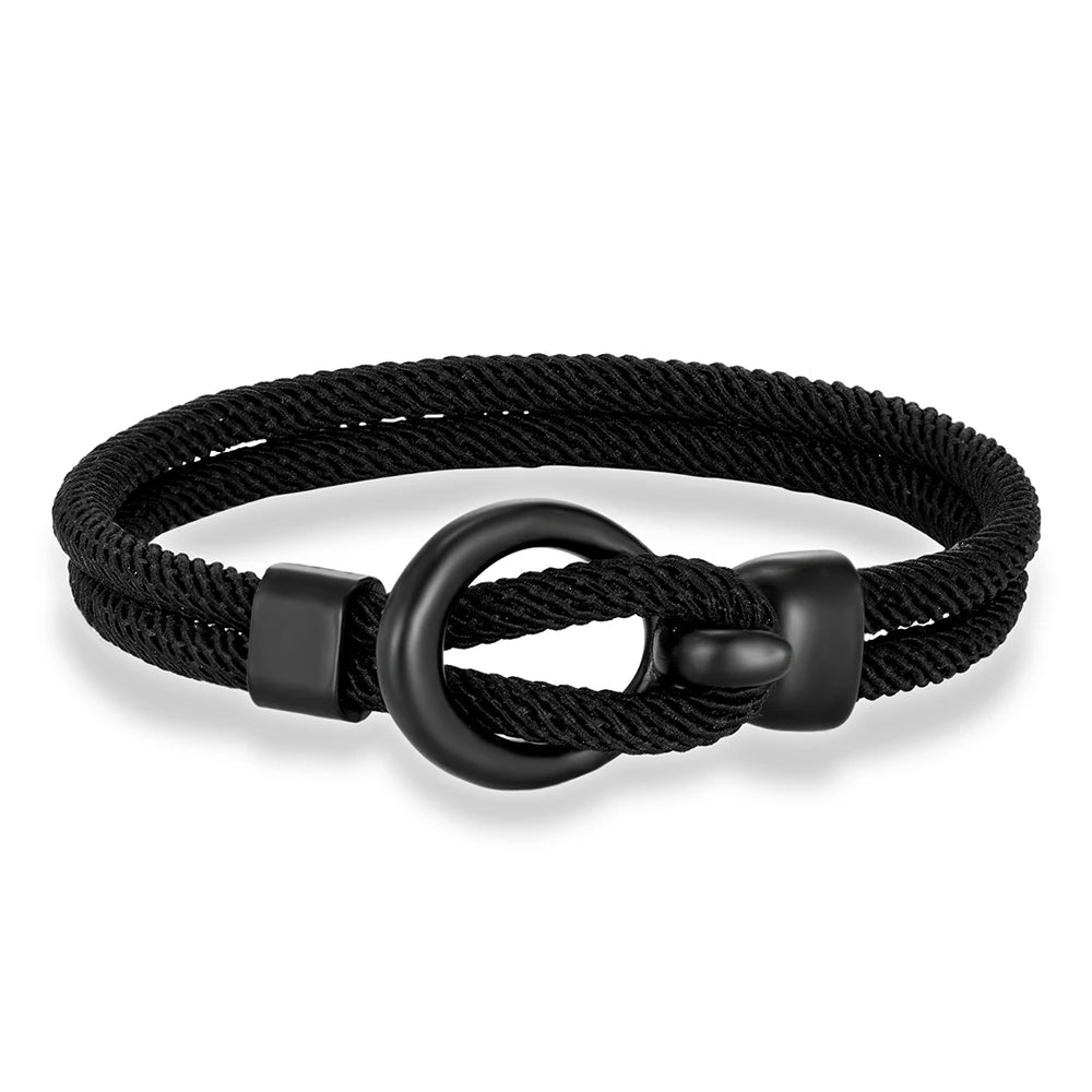 Martin Duval Nautical Rope Bracelet - Black