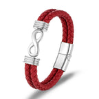 Martin Duval Infinity Bracelet - Silver Red