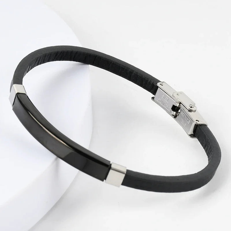 Martin Duval Minimal Bar Bracelet - Black