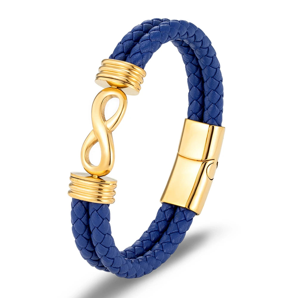 Martin Duval Infinity Bracelet - Gold Blue