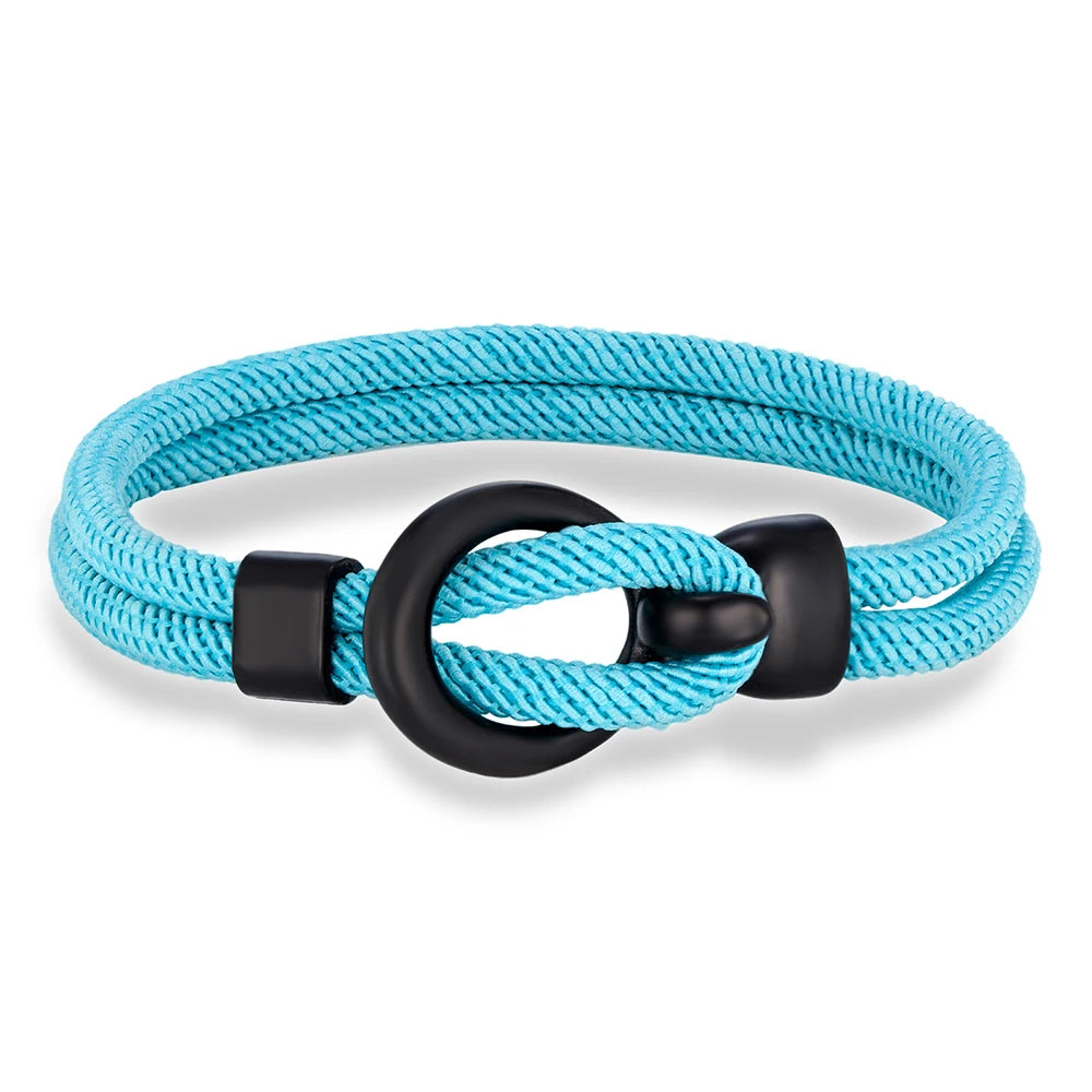Martin Duval Nautical Rope Bracelet - Sky Blue