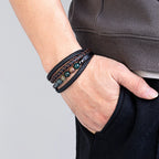 Martin Duval Layered Leather Bracelet