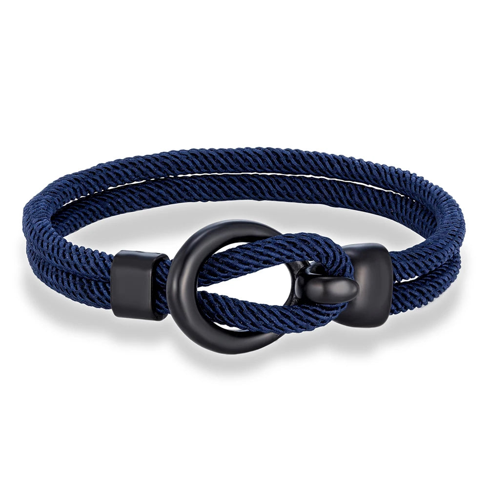 Martin Duval Nautical Rope Bracelet - Dark Blue