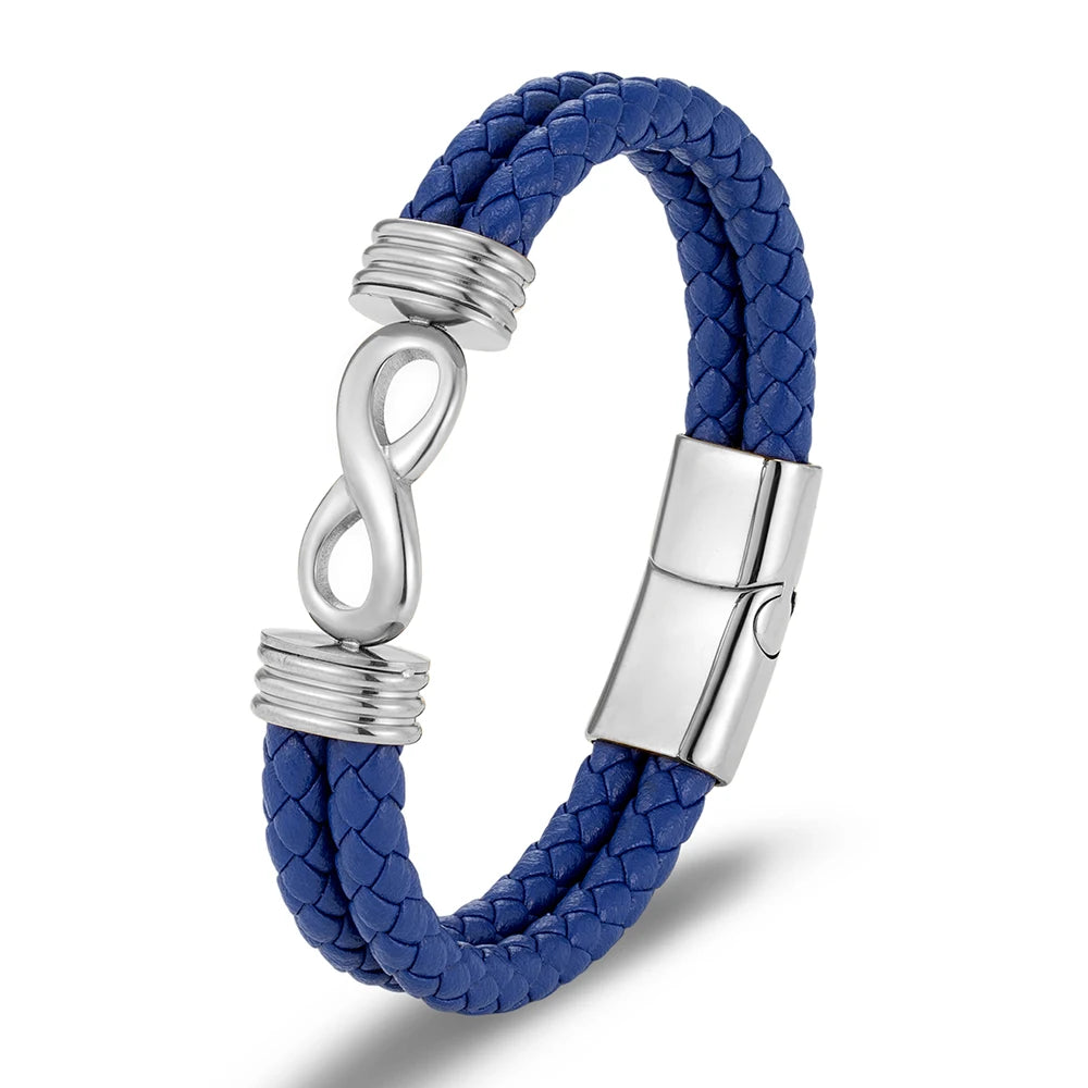 Martin Duval Infinity Bracelet - Silver Blue