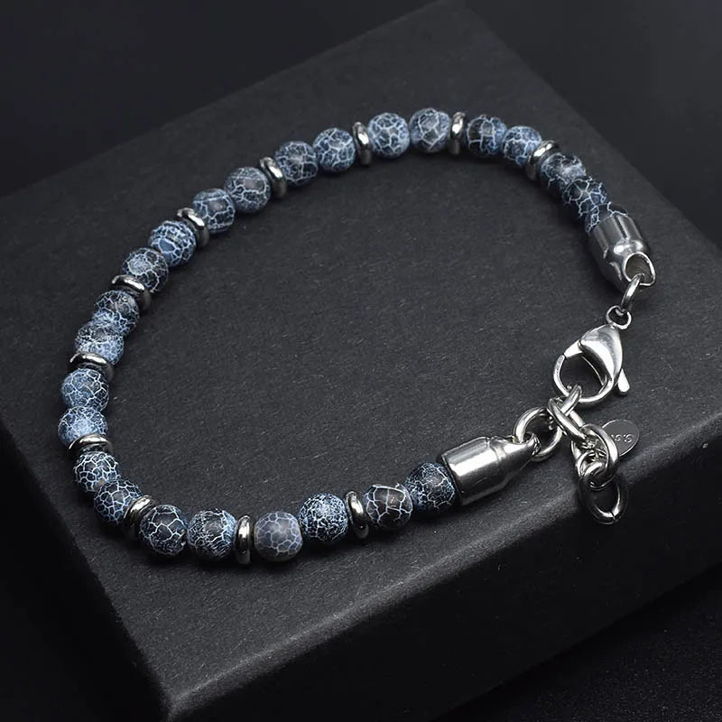 Martin Duval Stone Bead Bracelet - Weathered Stone