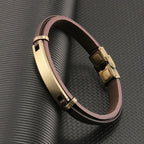 Martin Duval Leather Plate Bracelet