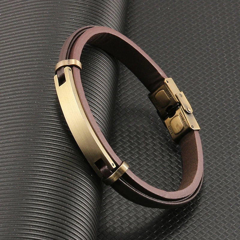 Martin Duval Leather Plate Bracelet