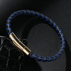 Martin Duval Slim Braided Leather Bracelet