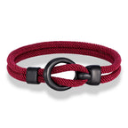 Martin Duval Nautical Rope Bracelet - Wine Red
