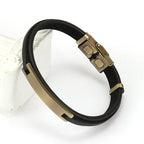 Martin Duval Leather Plate Bracelet - Black