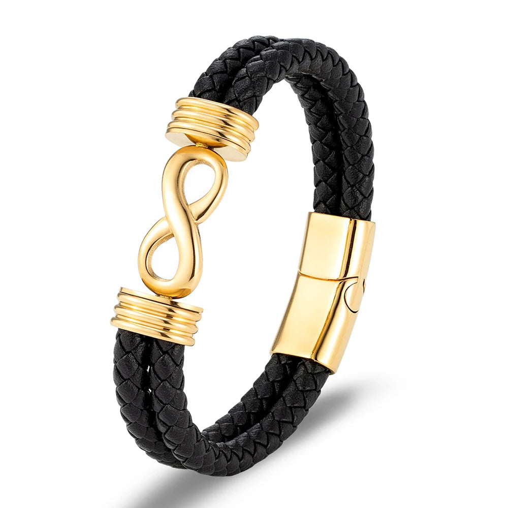 Martin Duval Infinity Bracelet - Gold Black
