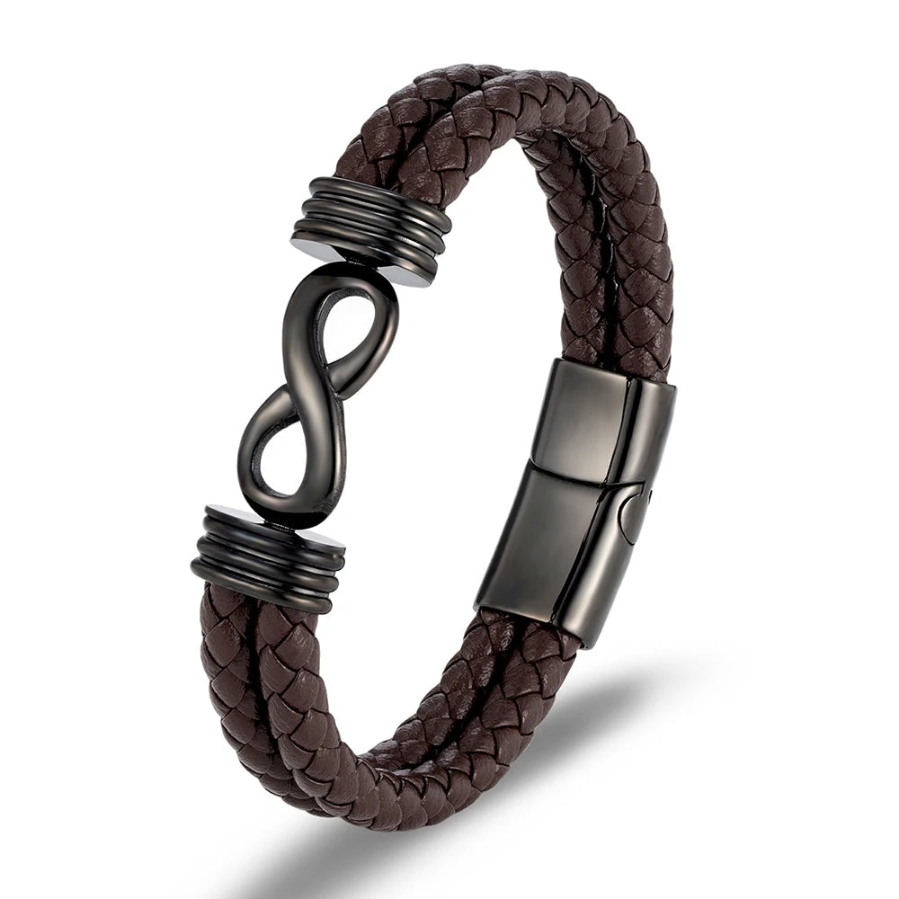 Martin Duval Infinity Bracelet - Black Coffee