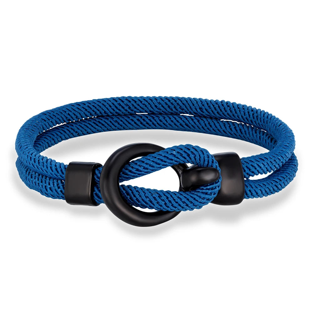 Martin Duval Nautical Rope Bracelet - Peace Blue