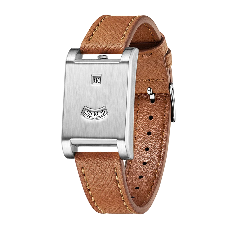 RAYDEN Silver / Brown Leather