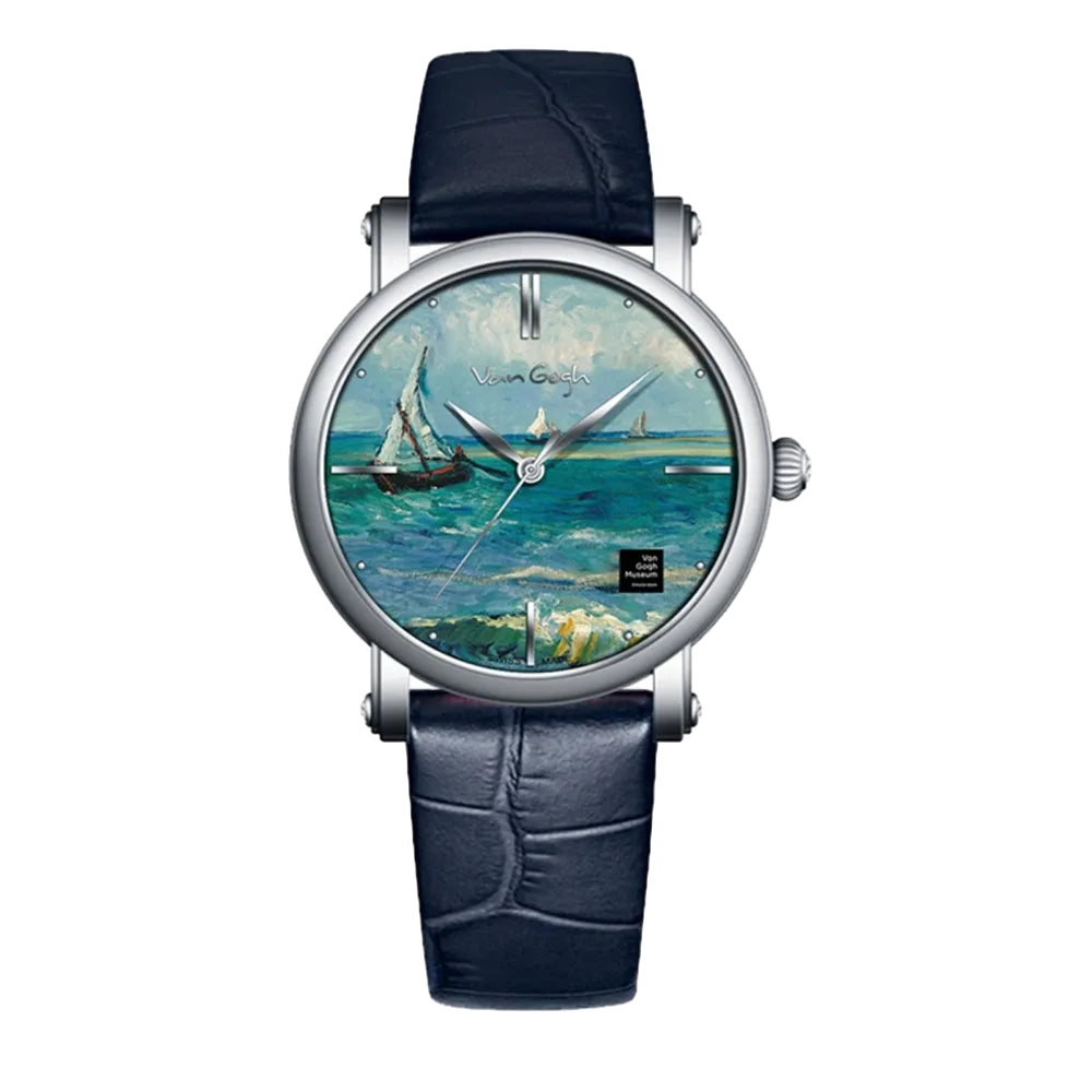 BRAXLEY Silver Seascape Navy