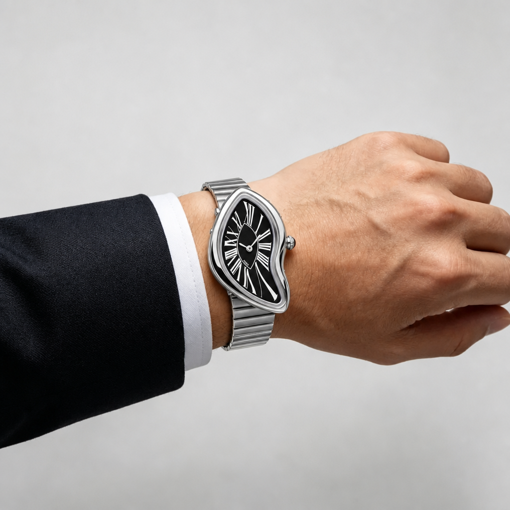 FLUVANTE Silver / Black on the wrist