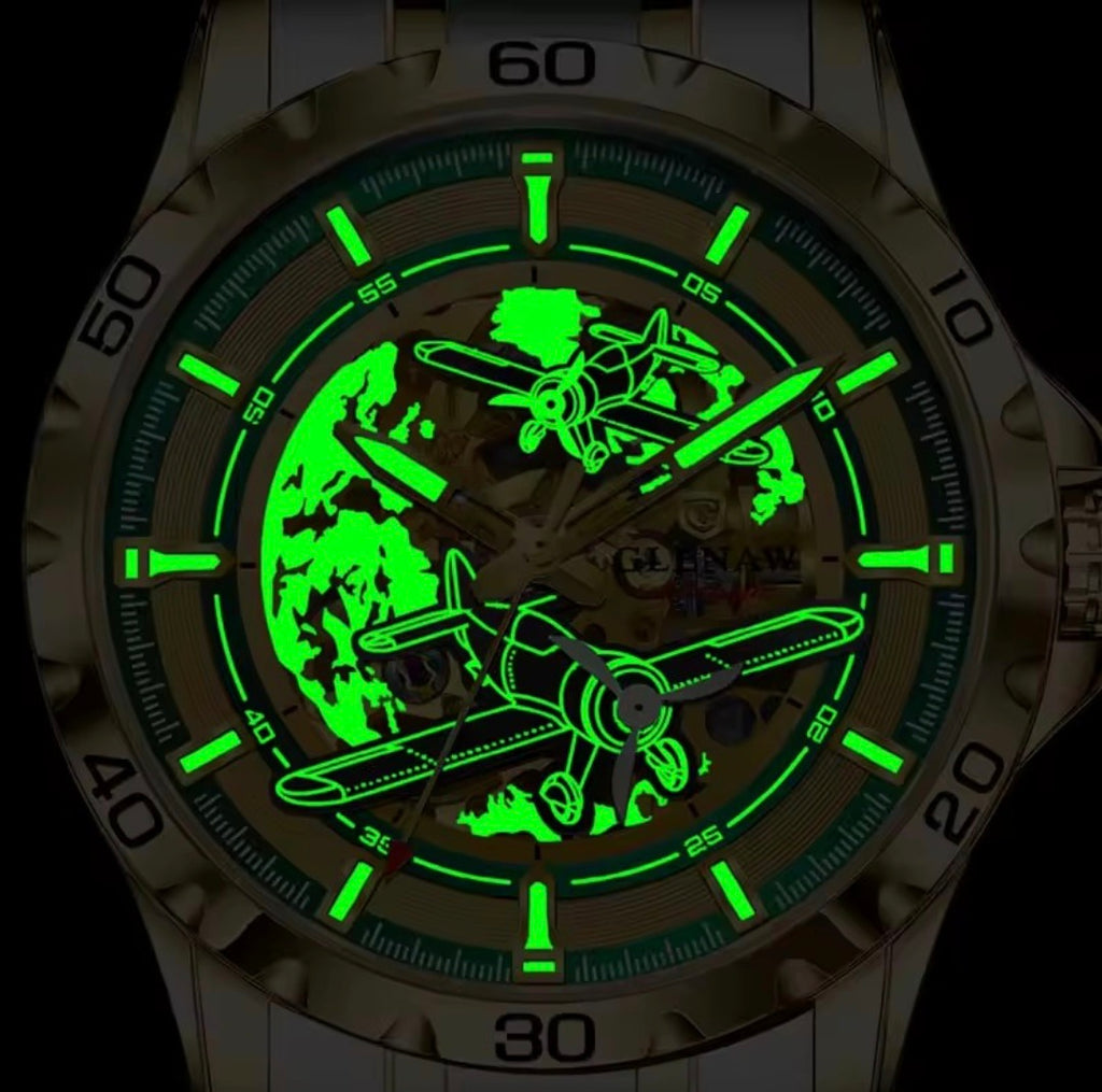 AVIARO Men's Aeroplane Skeleton Watch - view 2