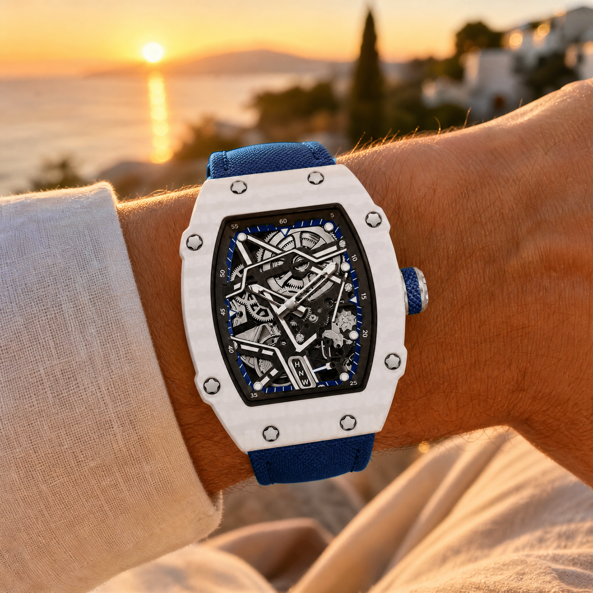 UVRANTO White Blue BOGO uvbb_wrist_goldenhour